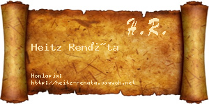 Heitz Renáta névjegykártya
