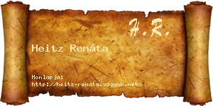 Heitz Renáta névjegykártya